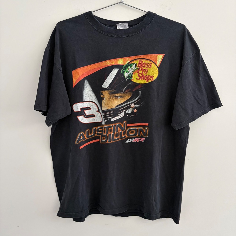 Chase Authentics NASCAR Austin Dillon Bass Pro Shops T-Shirt Mens XL Black